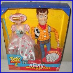 #10092 RARE NRFC Mattel Disney Pixar Toy Story 2 Woody & Bo Peep Doll Giftset