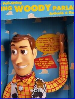 1995-1996 Toy Story Woody Pull-string Talking Doll Thinkway 15 Original