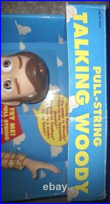 1995-1996 Toy Story Woody Pull-string Talking Doll Thinkway 15 Original