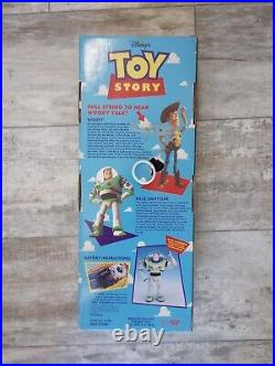 1995-1996 Toy Story Woody Pull-string Talking Doll Thinkway 16 Original