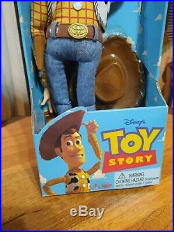 1995 Disney Original Toy Story 16 Talking Woody Pull String ThinkWay Toys NIB