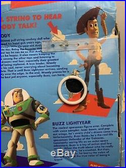 1995 Disney Original Toy Story 16 Talking Woody Pull String Think Way Toys