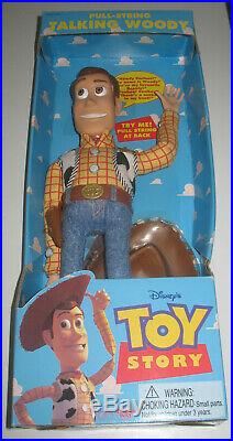 1995 Disney Original Toy Story 16 Talking Woody Pull String Think Way Toys NIB