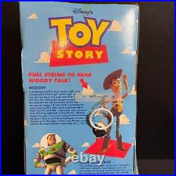 1995 Disney Thinkway Woody Toy Story Figure Pull String Talking Toy Rare Boxed