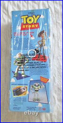 1995 Disney Toy Story Pull String Talking WOODY Doll Thinkway NIB As Pictured