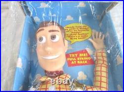 1995 Disney Toy Story Pull String Talking WOODY Doll Thinkway NIB As Pictured