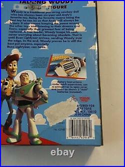 1995 Disney Toy Story Talking Woody Doll Press Button on Shirt Thinkway RARE