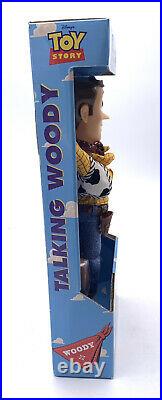 1995 Disney Toy Story Talking Woody Doll Press Button on Shirt Thinkway RARE HTF