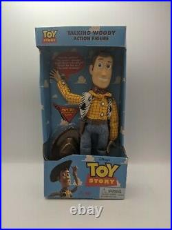 1995 Disney Toy Story Talking Woody Doll Press Button on Shirt Thinkway Works