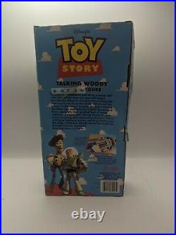 1995 Disney Toy Story Talking Woody Doll Press Button on Shirt Thinkway Works