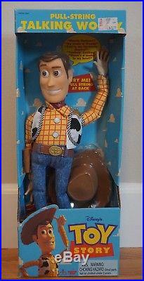 1995 Disney Toy Story Thinkway Toys Pull-String Talking Woody NIB Working