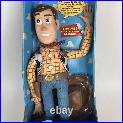 1995 Poseable Pull String Talking Woody doll from Toy Story by Thinkway Toys-NIB