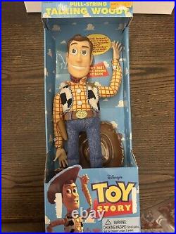 1995 Thinkway Toy Story Pull-String Talking Woody Disney Pixar Brand New