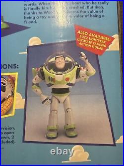 1995 Thinkway Toy Story Pull-String Talking Woody Disney Pixar Brand New In Box