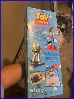 1995 Thinkway Toy Story Pull-String Talking Woody Disney Pixar New In Box Works
