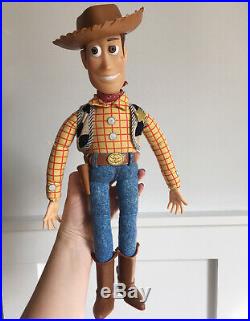 1995 Thinkway Toy Story Talking Woody Doll With Hat Pull String Works Vintage