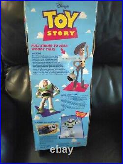 1995 Toy Story Disney Pixar Original Thinkway Talking Pull String Woody