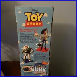 1995 Toy Story Poseable Pull-String NOT Working Talking Woody Thinkway NEW