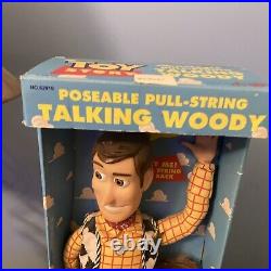 1995 Toy Story Poseable Pull-String NOT Working Talking Woody Thinkway NEW