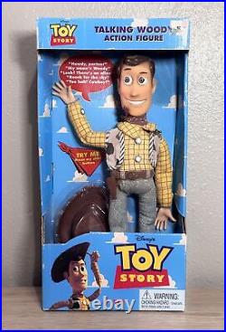 1995 Toy Story Talking Woody Doll Press Shirt Button Thinkway Works ...