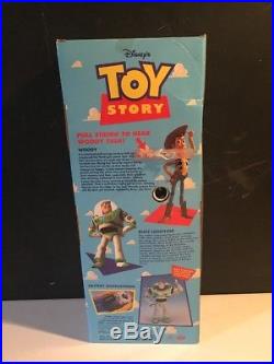 1995 Toy Story Talking Woody Doll Think Way Pull String 62810 Pixar Disney NEW