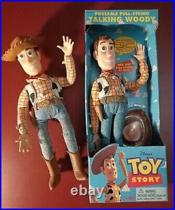 1995 Toy Story Talking Woody Figures x 2 Thinkway Toys 1 x Mint in Box
