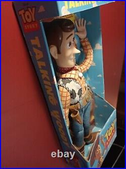 1995 Toy Story Talking Woody Figures x 2 Thinkway Toys 1 x Mint in Box
