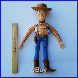1995 Toy Story WOODY Pull-String Talking 15 Doll Thinkway Disney Pixar withhat