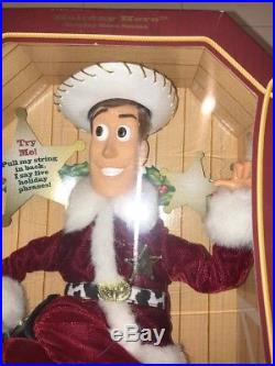 1999 Disney Pixar Toy Story Holiday Hero Woody Doll New In The Box