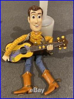 1999 Mattel Disney Toy Story 2 Strummin Singing Woody Doll 17 WithGuitar