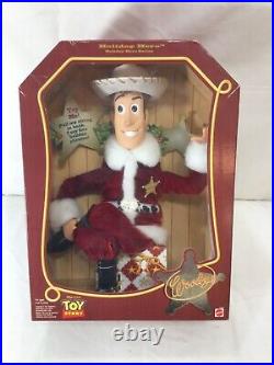 1999 Mattel Disney Toy Story Holiday Hero Woody Doll Figure NEW Boxed Santa RARE