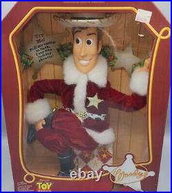 1999 Mattel Disney Toy Story Holiday Hero Woody Doll Figure NEW Boxed Santa RARE