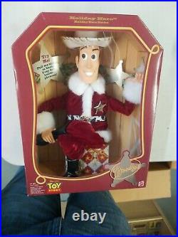 1999 Mattel Holiday Hero Series Toy Story Woody Figure Doll. New Old Stock MISB