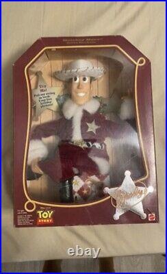 1999 Mattel Holiday Hero Series Toy Story Woody Figure Doll. New Old Stock READ