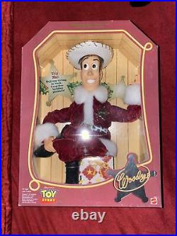 1999 Mattel Holiday Hero Series Toy Story Woody Figure Doll New Sealed Santa