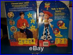 1999 Mattel Toy Story 2 singin Woody And yodeling Jessie vintage dolls NIB