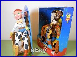 1999 Mattel Toy Story Strummin Singin Woody Doll withGuitar & Talk'n Yodel Jessie