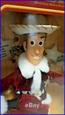 1999 Sheriff WOODY From Toy Story HOLIDAY HERO Mattel Talking Doll (NEW, OTHER)
