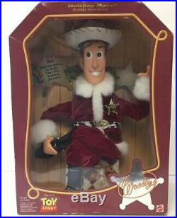 1999 Sheriff WOODY Toy Story Holiday Hero Mattel Talking Doll New In Box NRFB
