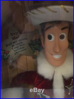 1999 Sheriff WOODY Toy Story Holiday Hero Mattel Talking Doll New In Box NRFB