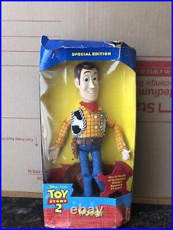 1999 Special Edition RARE Toy Story 2 Woody Doll/Badge/Hat/Holster Disney Pixar