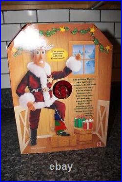 1999 Toy Story Woody As Santa Draw String Christmas Toy Factory Sealed