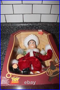 1999 Toy Story Woody As Santa Draw String Christmas Toy Factory Sealed