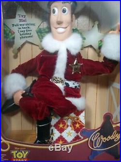 1999 Woody From Toy Story Mattel Holiday Hero Series Toy New Vintage Santa