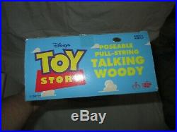 1st Ed. Toy Story Poseable Talking Woody Thinkway 1995 Disney Pixar NEW WORKS