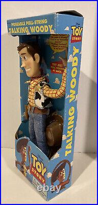 1st Edition 1995 Toy Story Poseable Pull-String Talking Woody Thinkway NEW Works