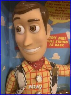 1st Edition 1995 Toy Story Poseable Pull-String Talking Woody Thinkway NEW Works