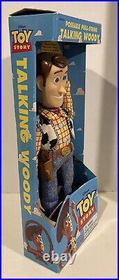 1st Edition 1995 Toy Story Poseable Pull-String Talking Woody Thinkway NEW Works