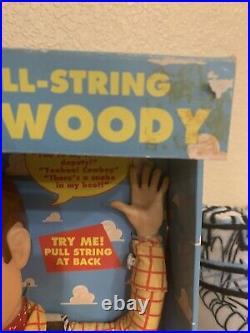 1st Edition 1995 Toy Story Poseable Pull-String Talking Woody Thinkway NEW Works