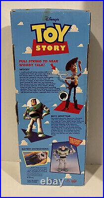 1st Edition 1995 Toy Story Poseable Pull-String Talking Woody Thinkway NEW Works